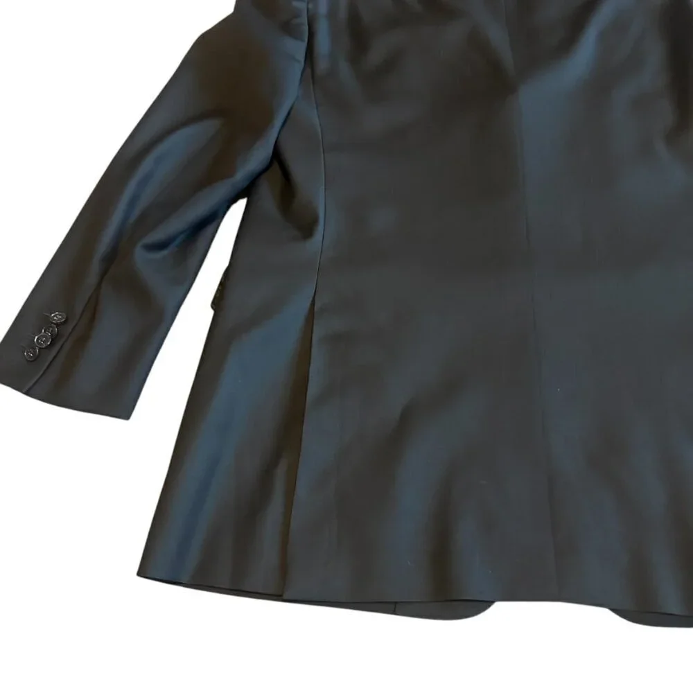 Ermenegildo Zegna Black Button-Down Blazer Jacket Sport Coat Classic Size 44R
